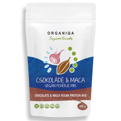 Bio Csokoládé-Maca Vegán Fehérje Mix 400g - Organiqa
