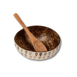 Cseppmintás kókusztál fa kiskanállal